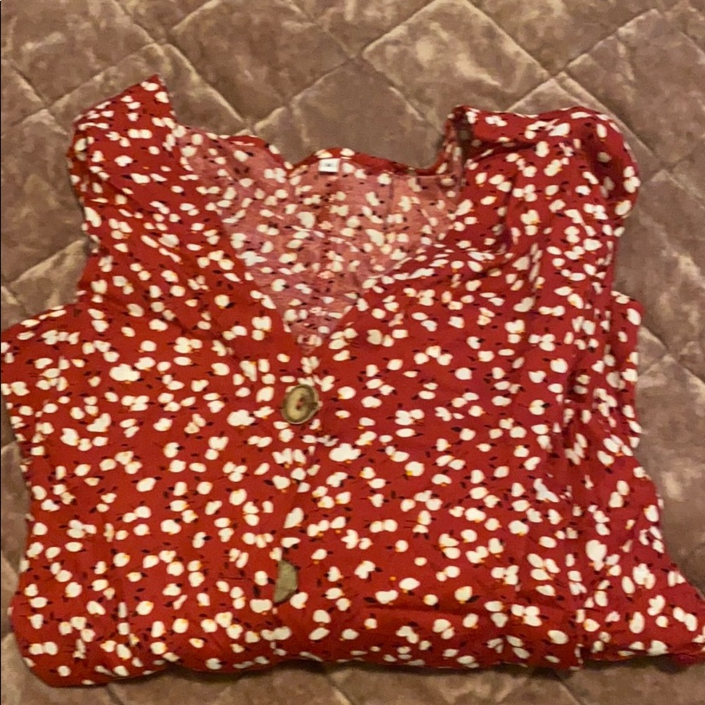 Shein button down blouse